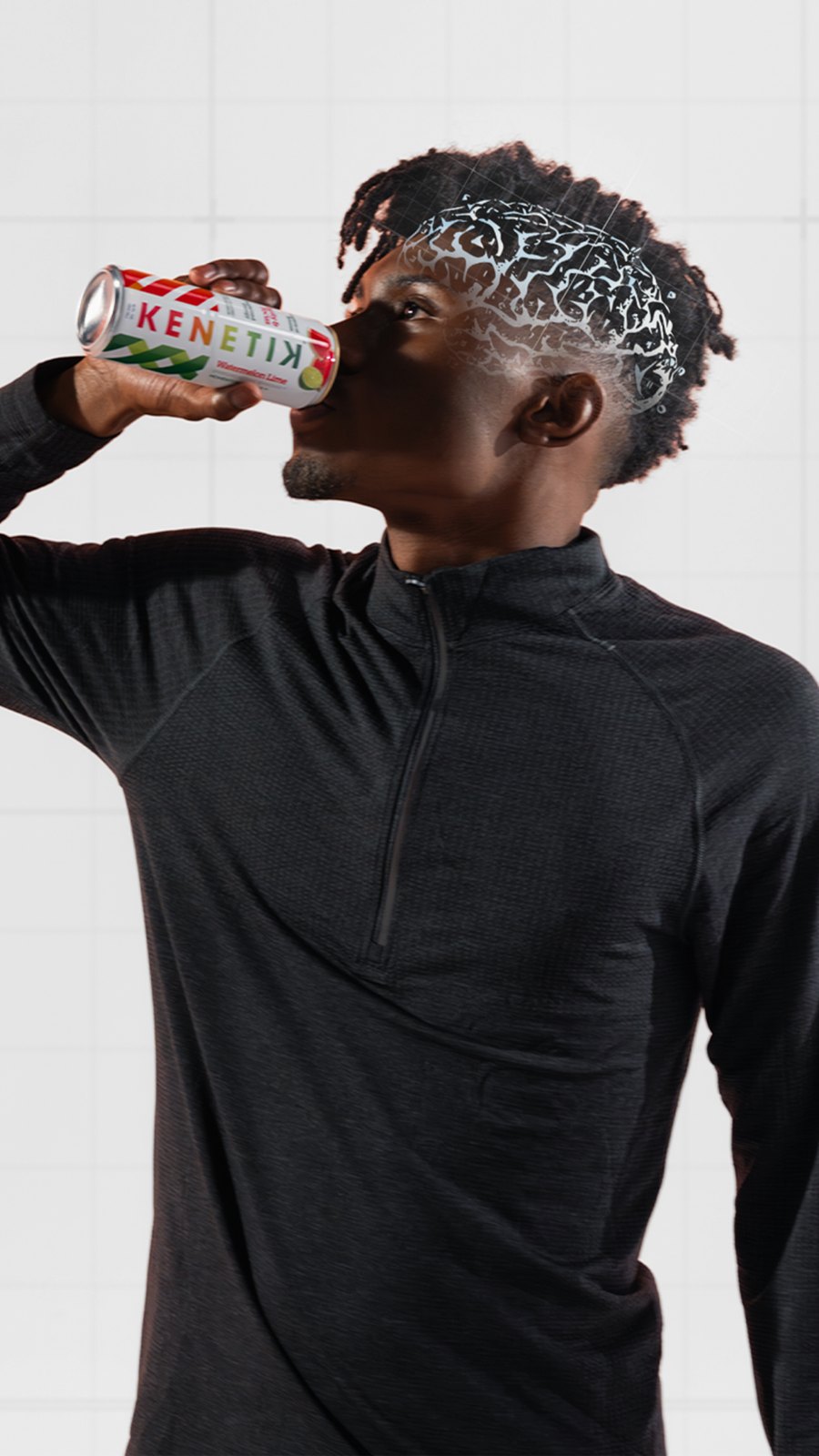 Kenetik creator drinking Watermelon Lime